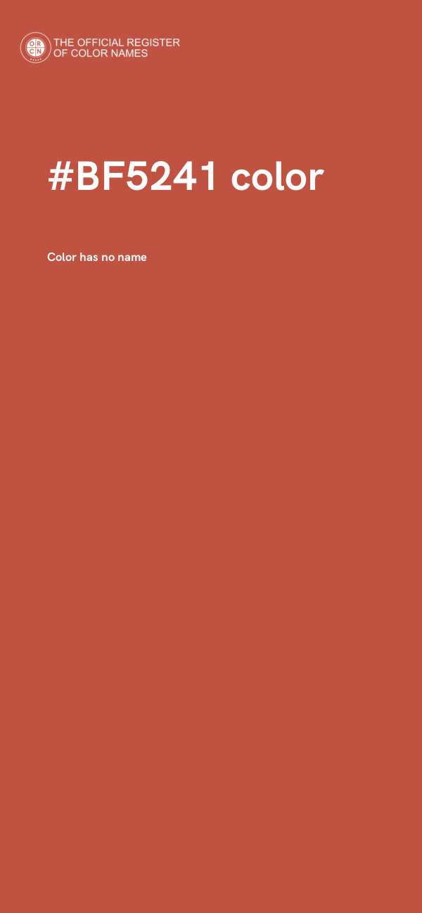 #BF5241 color image
