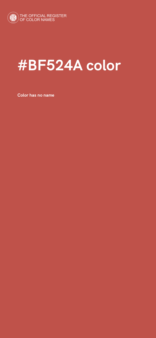 #BF524A color image