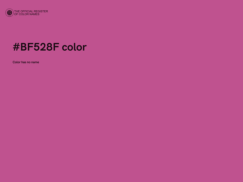 #BF528F color image