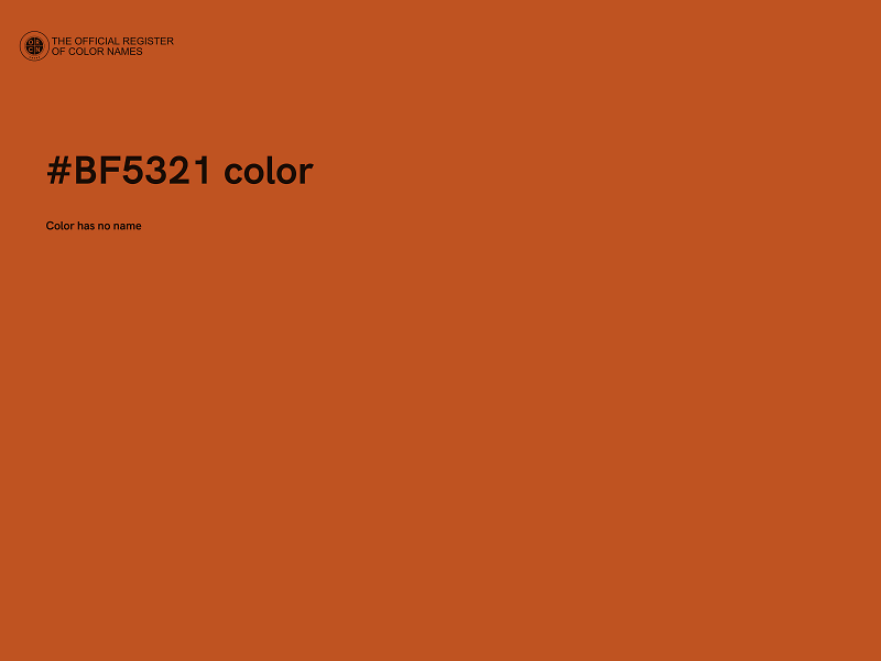 #BF5321 color image