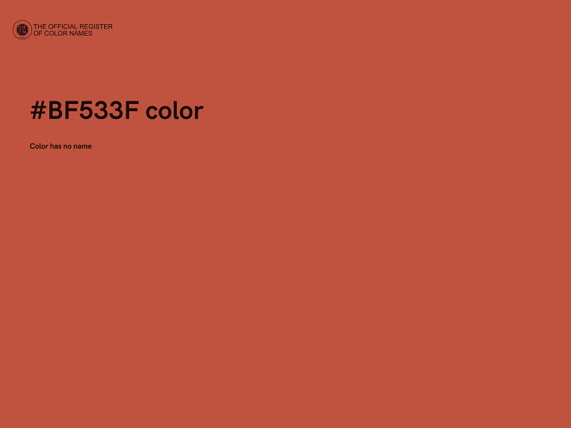 #BF533F color image