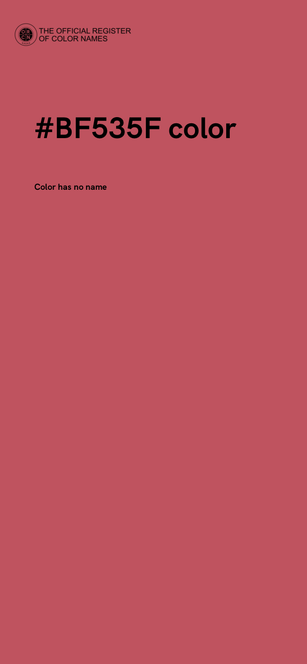 #BF535F color image
