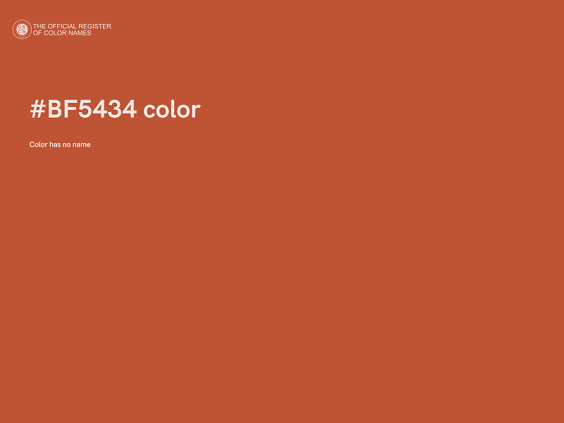 #BF5434 color image