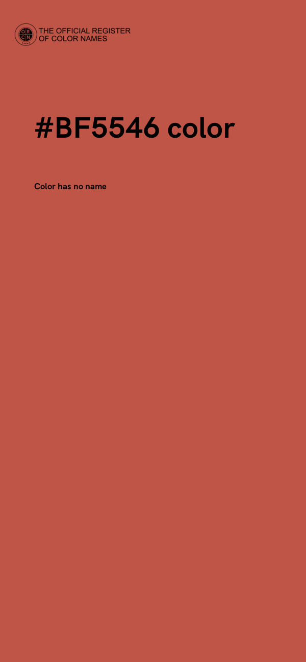 #BF5546 color image
