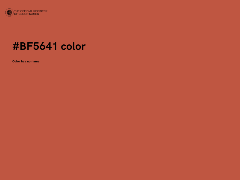 #BF5641 color image