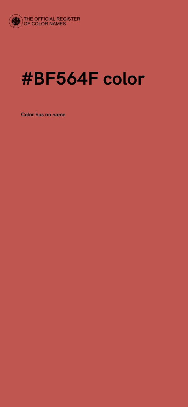 #BF564F color image
