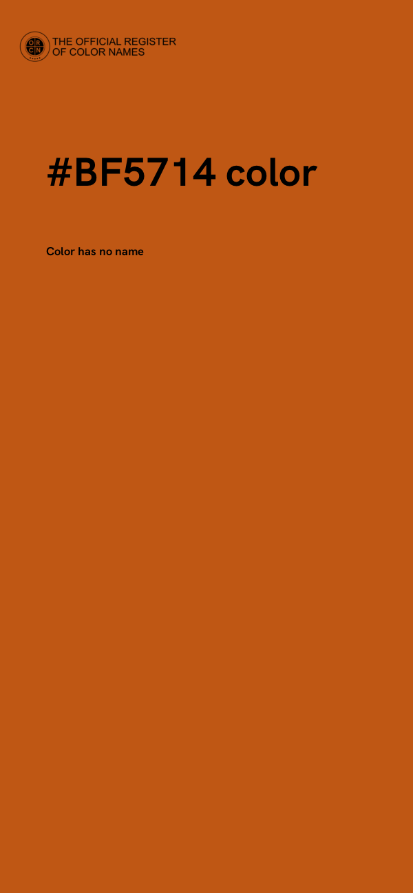 #BF5714 color image