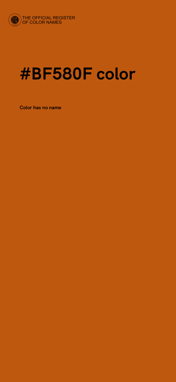 #BF580F color image