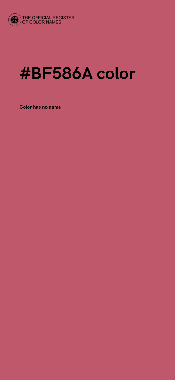 #BF586A color image