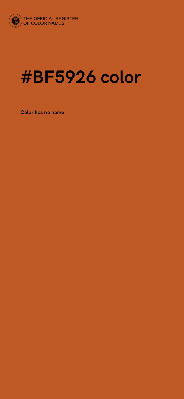 #BF5926 color image