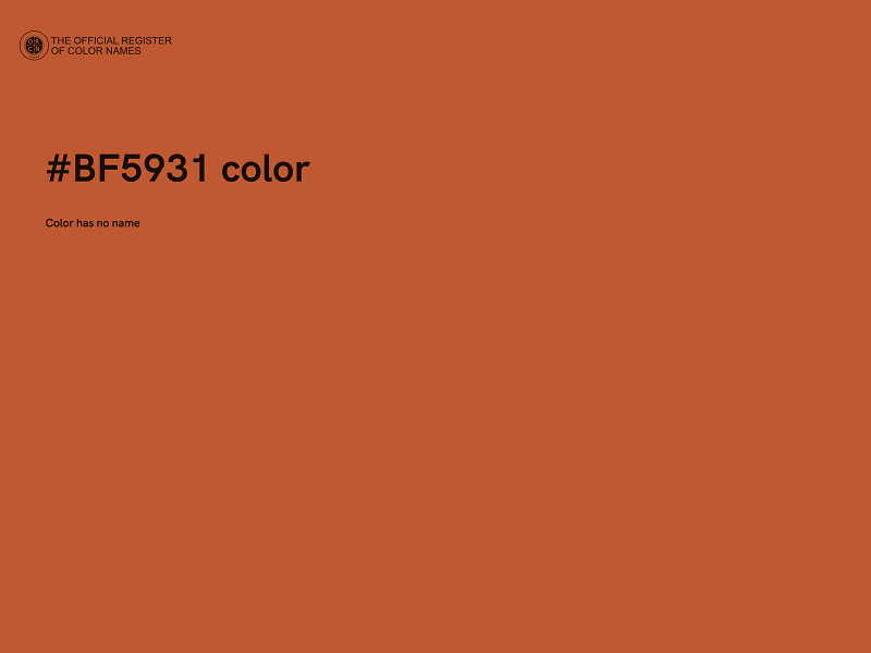 #BF5931 color image