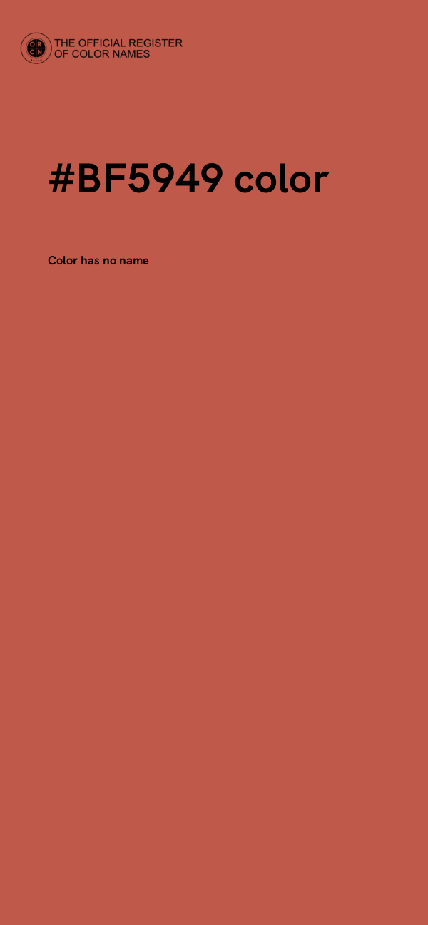 #BF5949 color image