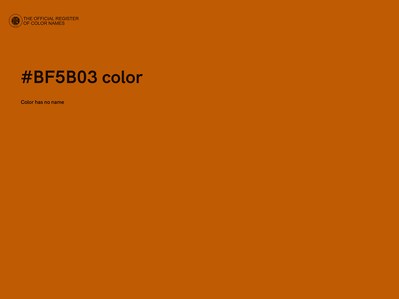 #BF5B03 color image