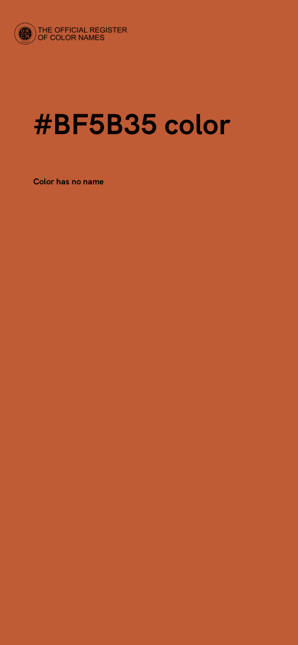 #BF5B35 color image