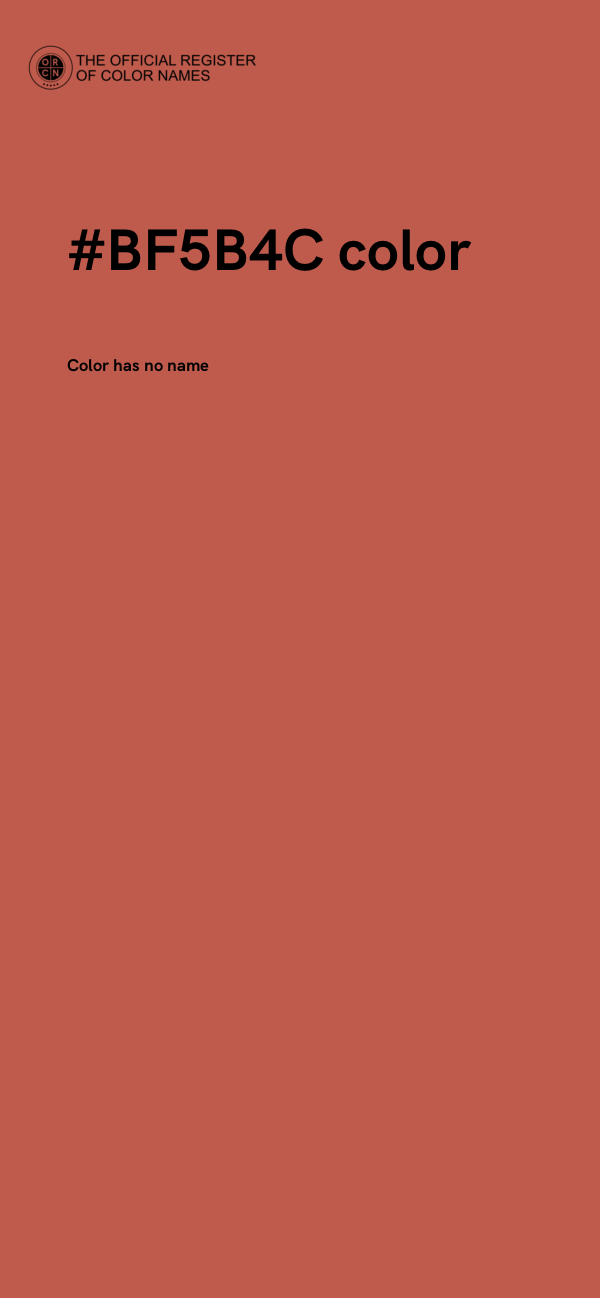 #BF5B4C color image