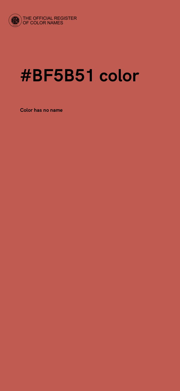 #BF5B51 color image