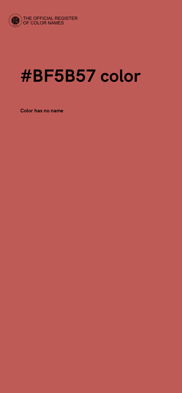 #BF5B57 color image