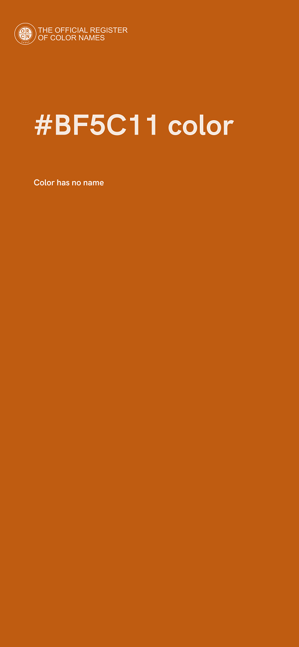 #BF5C11 color image