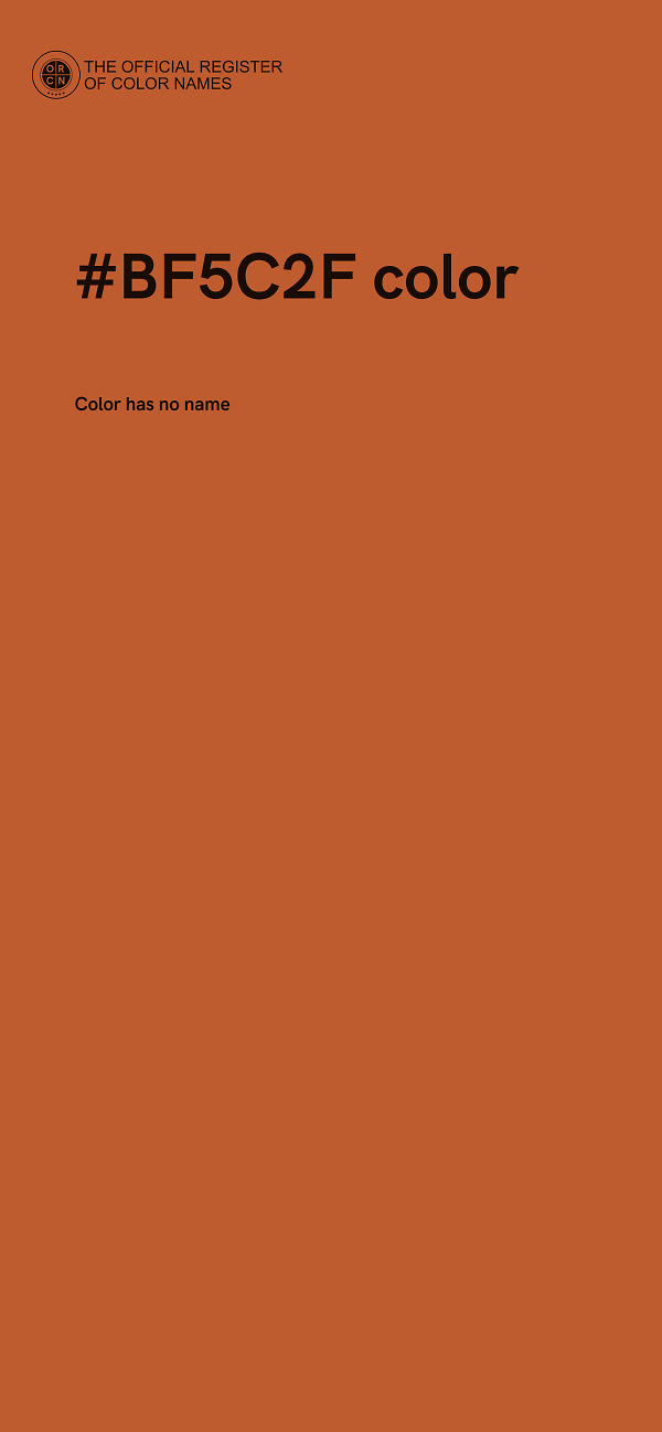 #BF5C2F color image