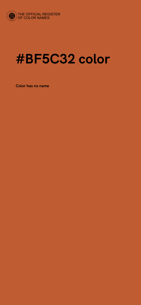 #BF5C32 color image
