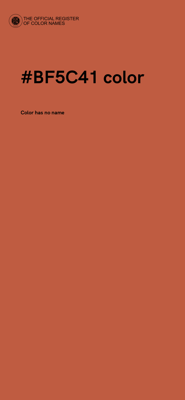 #BF5C41 color image