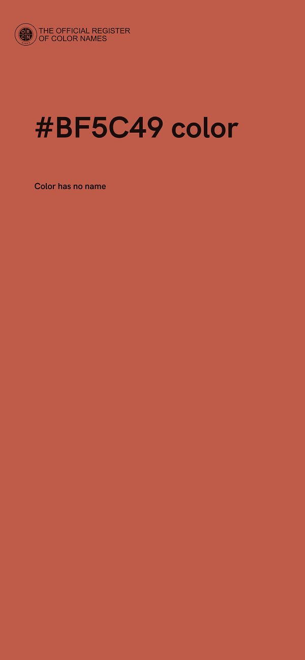 #BF5C49 color image