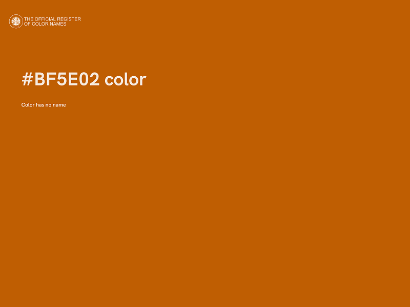 #BF5E02 color image