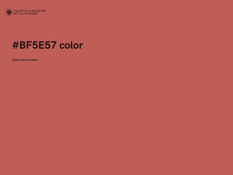#BF5E57 color image