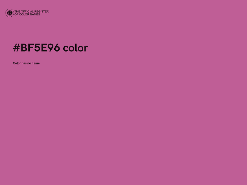 #BF5E96 color image