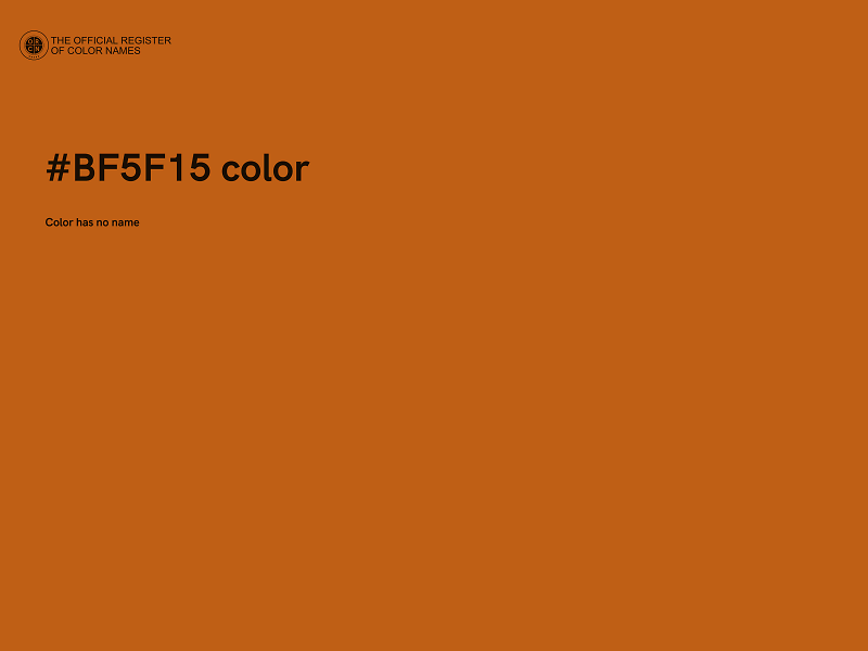 #BF5F15 color image