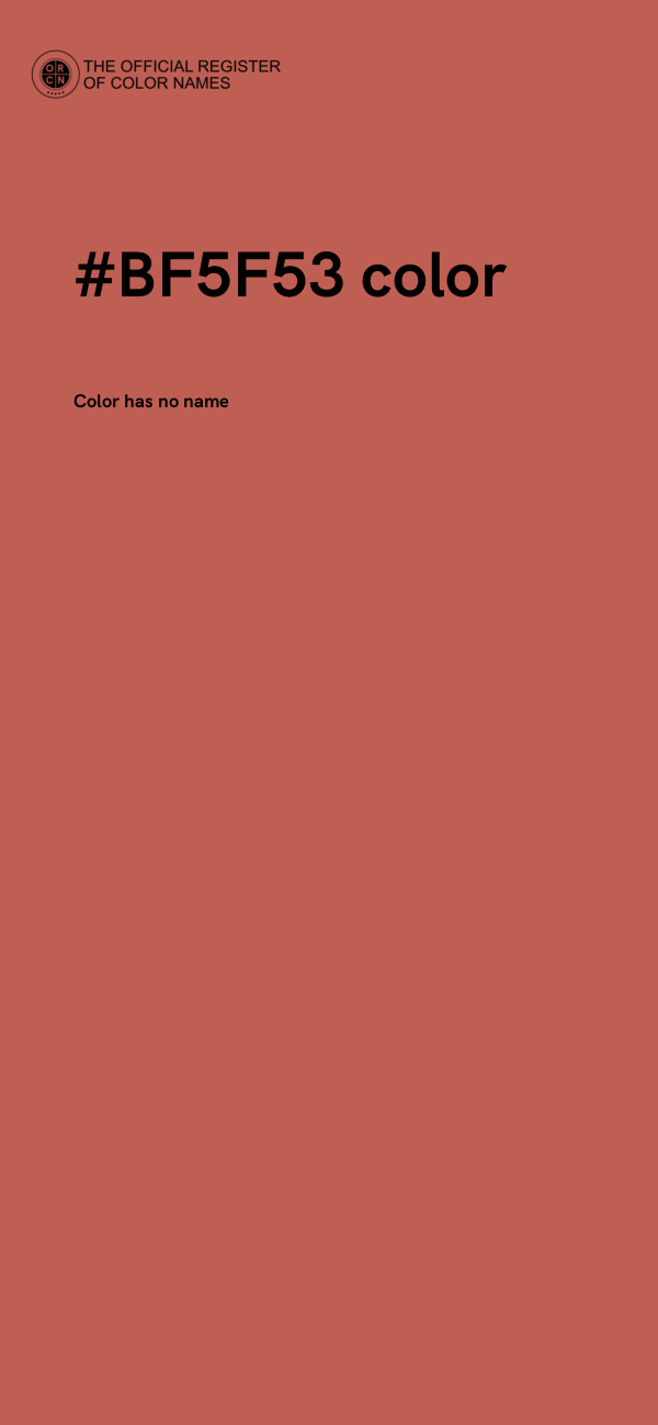 #BF5F53 color image