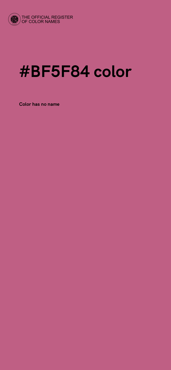 #BF5F84 color image