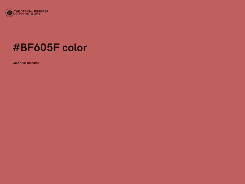 #BF605F color image
