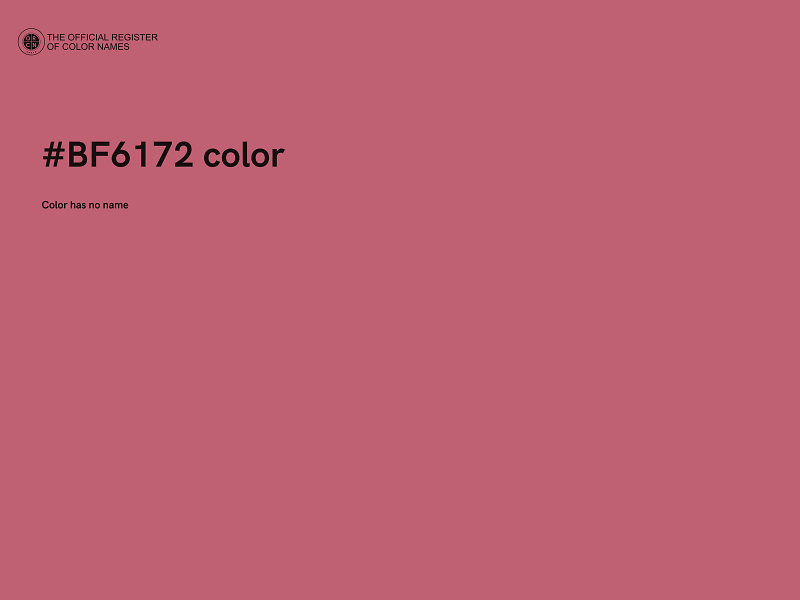#BF6172 color image