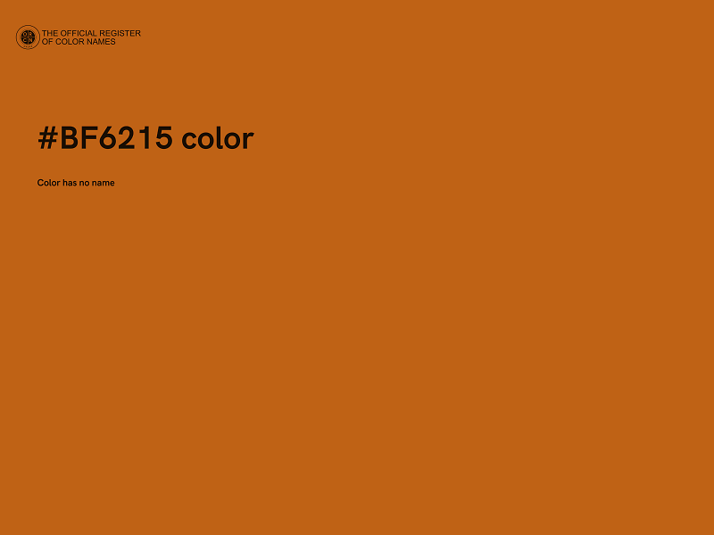 #BF6215 color image