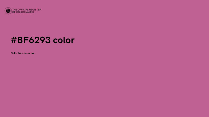 #BF6293 color image