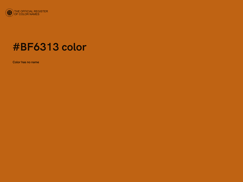 #BF6313 color image