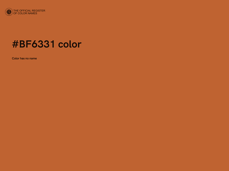 #BF6331 color image