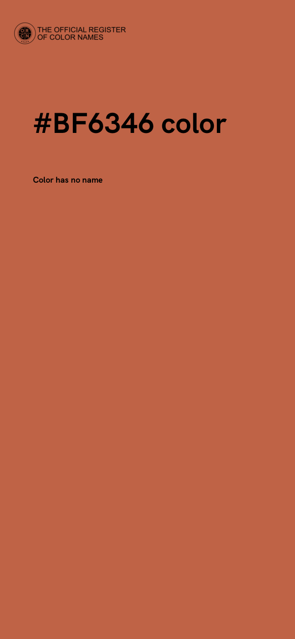 #BF6346 color image