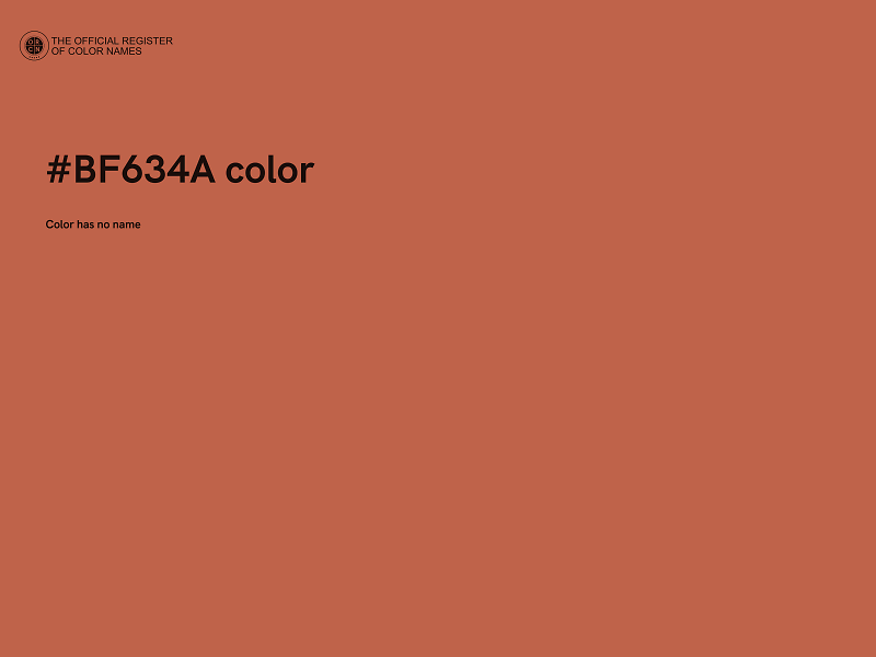 #BF634A color image