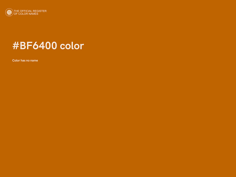 #BF6400 color image