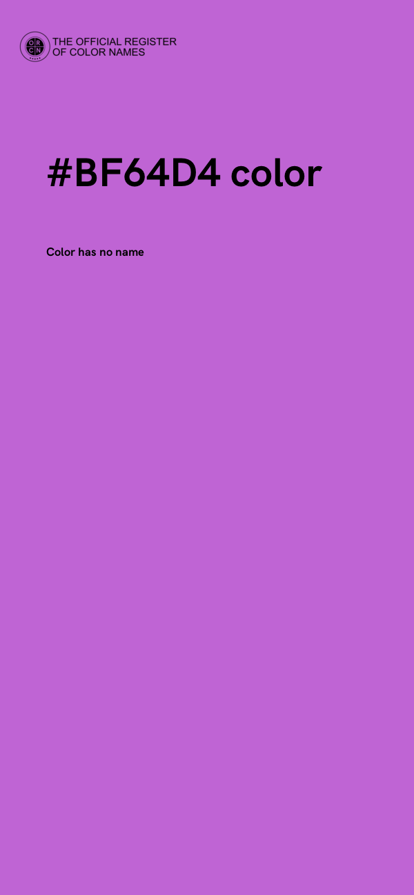 #BF64D4 color image