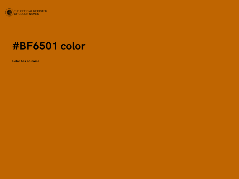#BF6501 color image