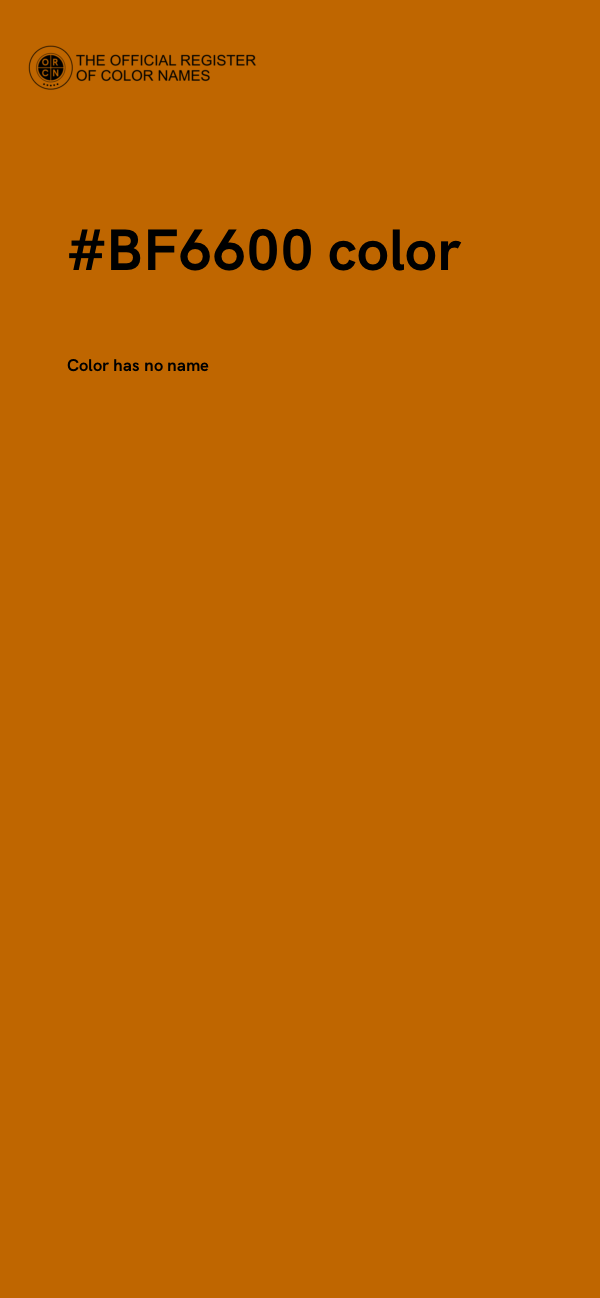 #BF6600 color image