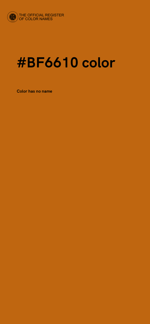 #BF6610 color image