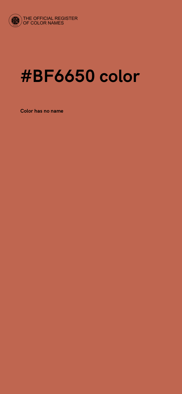 #BF6650 color image