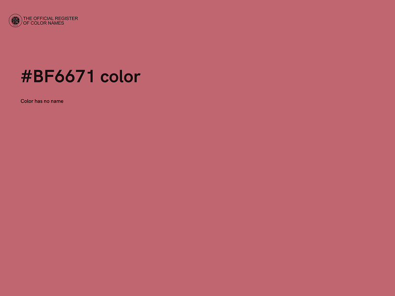 #BF6671 color image