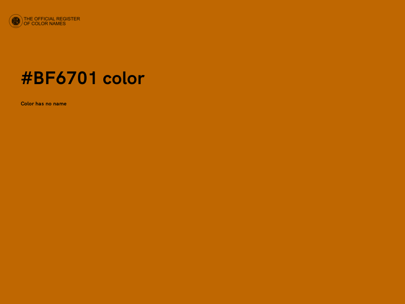 #BF6701 color image