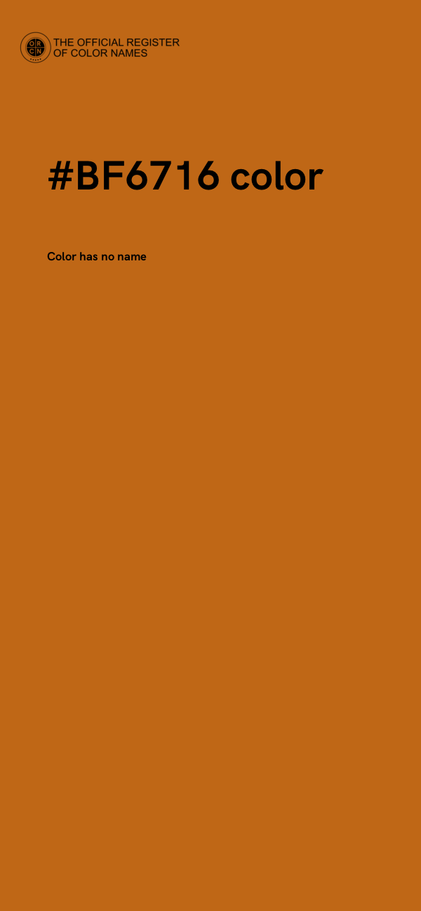 #BF6716 color image