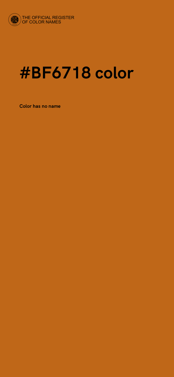 #BF6718 color image